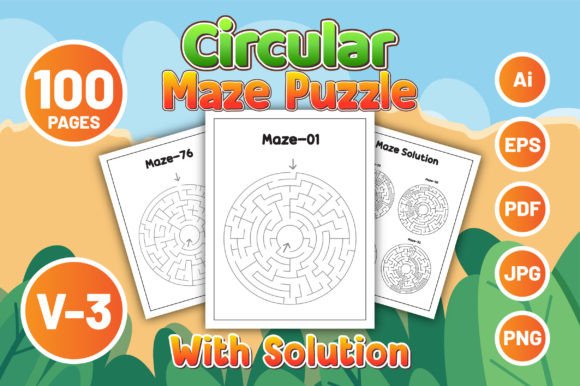 Circular Maze Puzzle with Solution Vol-3: A Versatile Toolkit for Creators and Learners