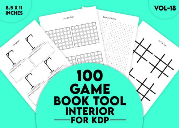 Game Book Tool Interior for KDP Vol-18: Classic Games in a Portable 8.5 x 11 Format