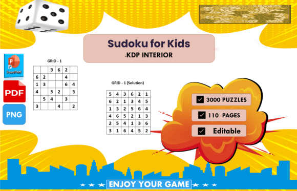 Sudoku for Kids: 3,000 Puzzles & KDP Interior Design