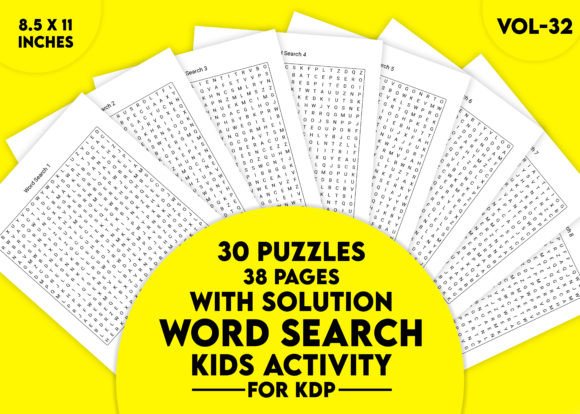 Word Search Kids Activity for KDP Vol-32 – A Fresh Take on Classic Puzzle Fun