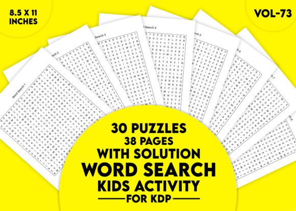 Word Search Kids Activity for KDP Vol-73
